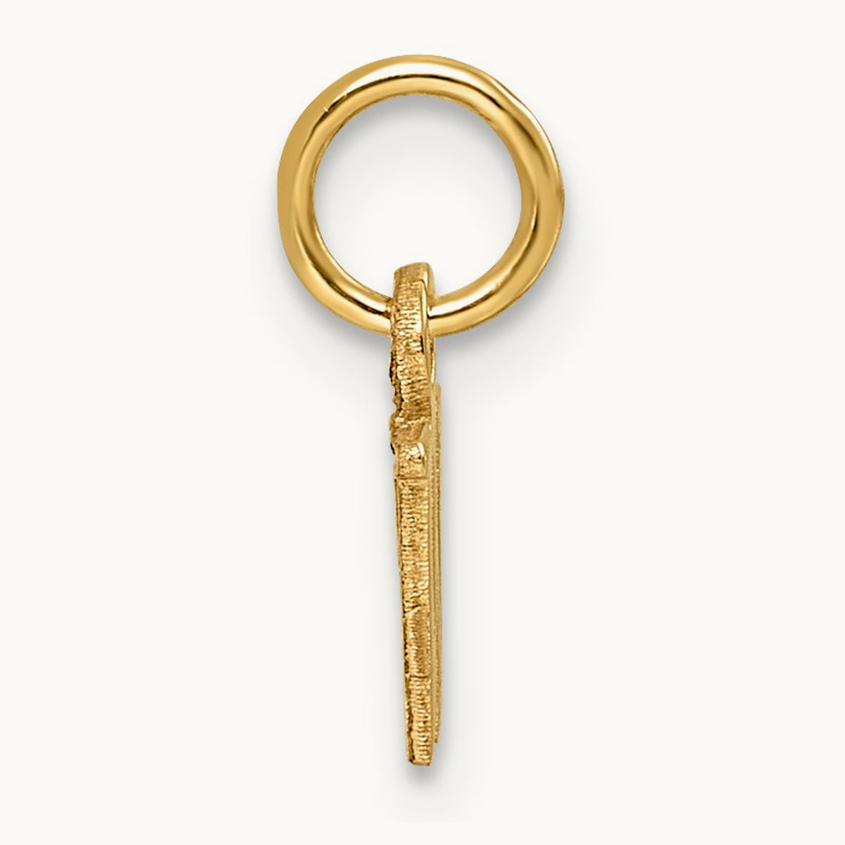 Cutout Letter W Initial Pendant, 14K Yellow Gold