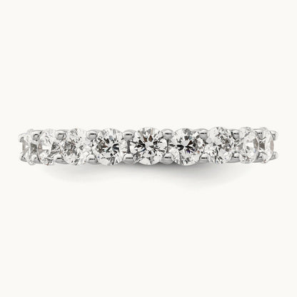 9-Stone Diamond Band, 14K White Gold
