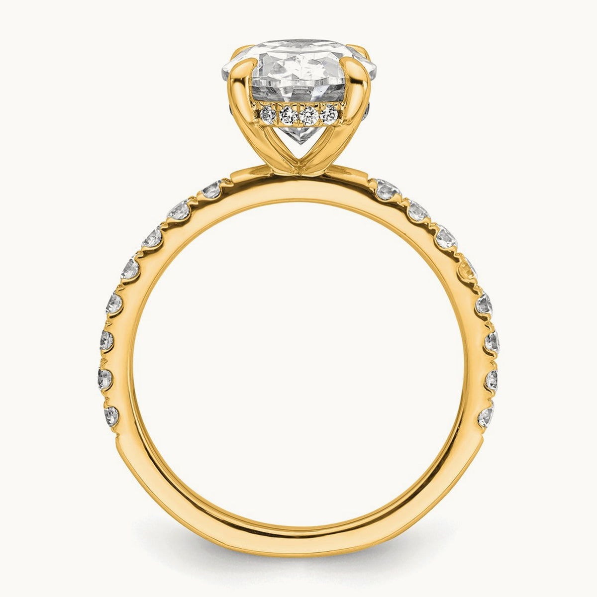 Oval Solitaire Engagement Ring, 1.25-4.50 ct tw Lab-Grown Diamond — 14K Yellow Gold, 7 (4)