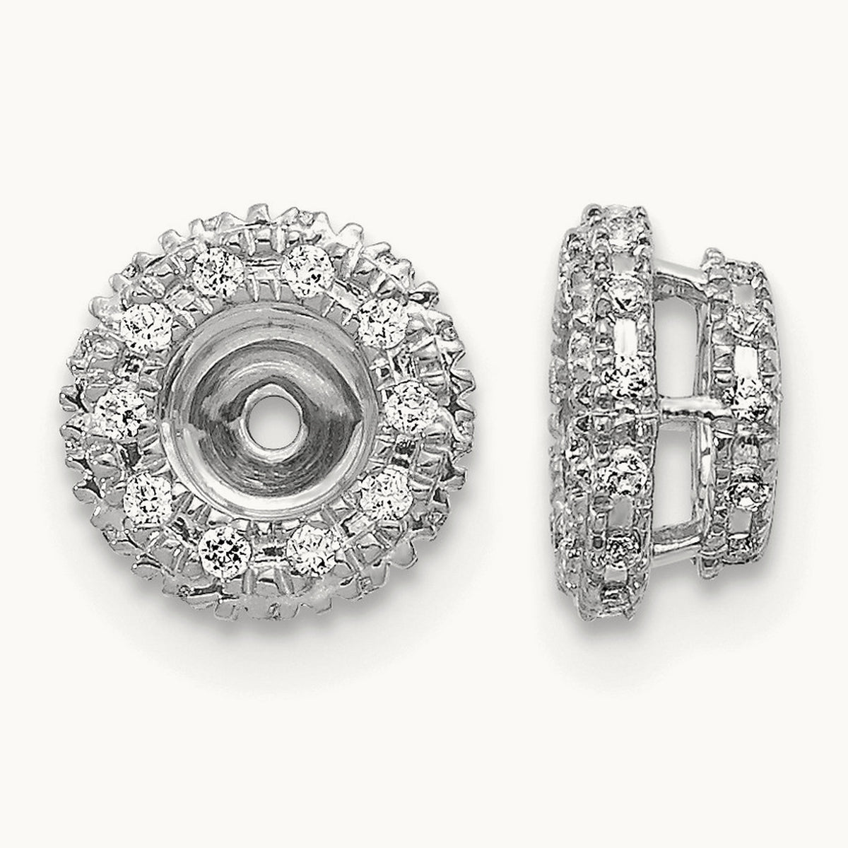 1/5ct Diamond Earring Jackets, 14K White Gold