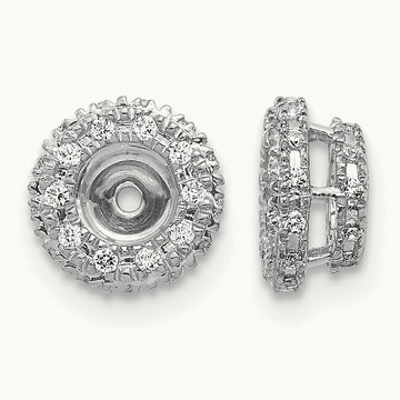 1/5ct Diamond Earring Jackets, 14K White Gold