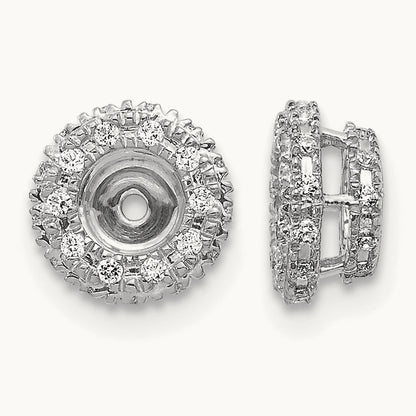 1/5ct Diamond Earring Jackets, 14K White Gold