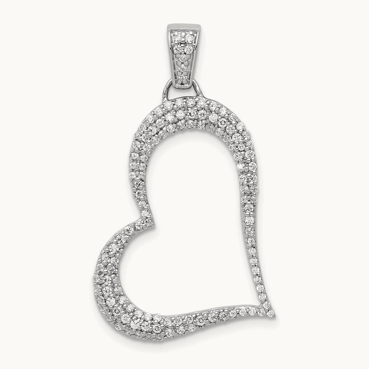 Diamond Heart Pendant — 35.5mm
