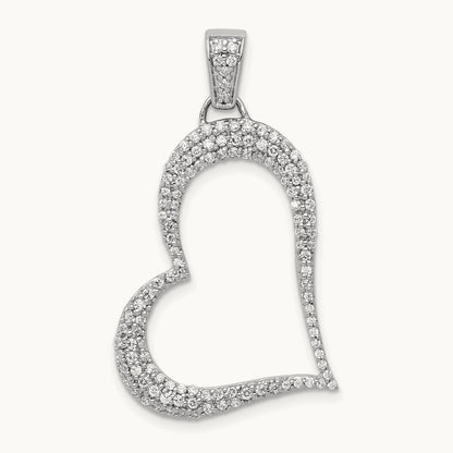 Diamond Heart Pendant — 35.5mm