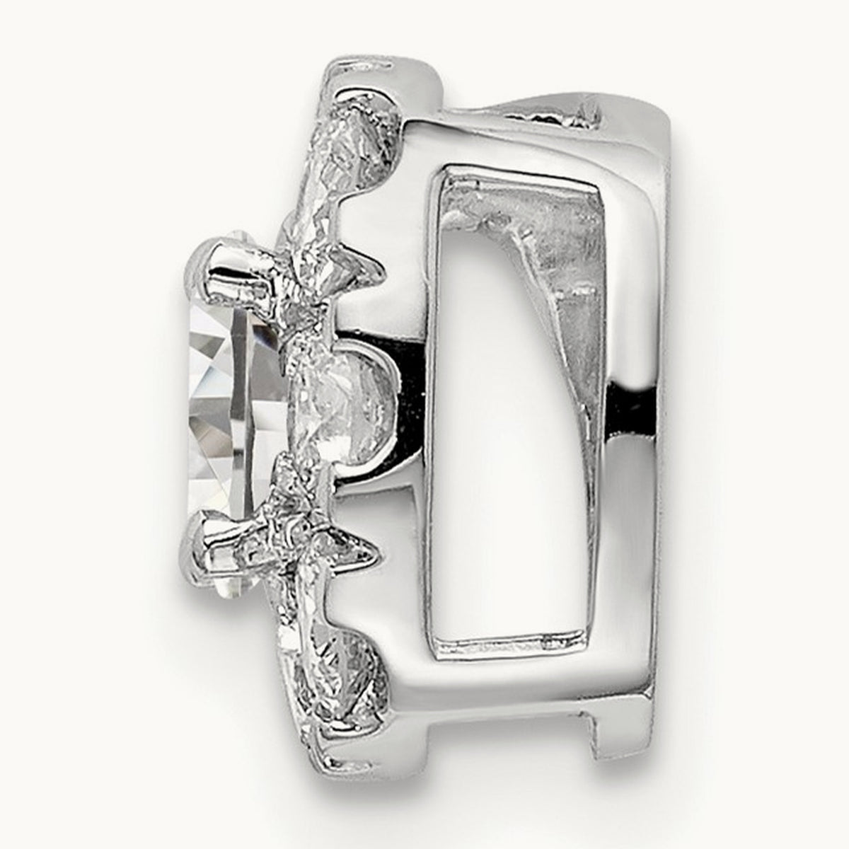 Cushion Halo Slide Pendant, 0.25-1.00 ct tw Lab-Grown Diamond — 3/4 ct, 14K White Gold