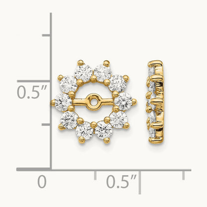 VS Fancy Diamond Earring Jacket, 14K