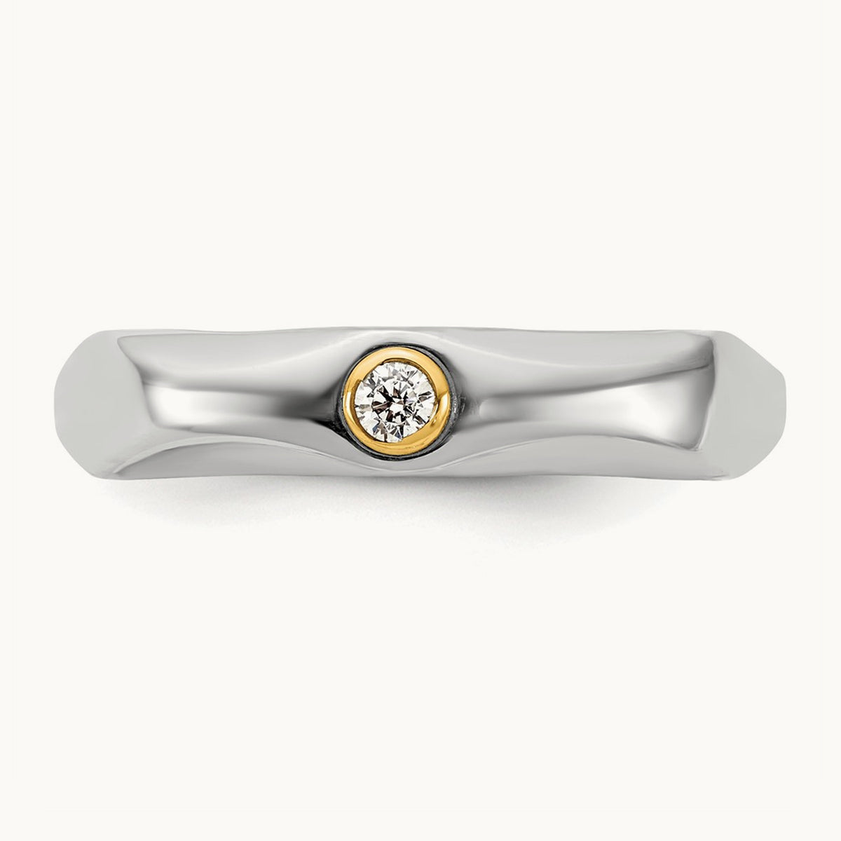 14ktt IB Goodman Mens Polished Diamond Band Ring Mounting