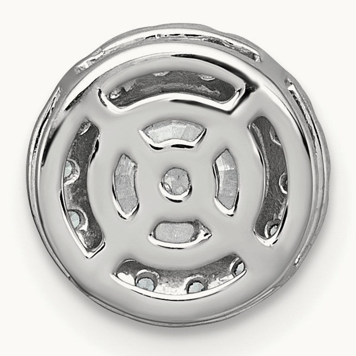 Round Halo Chain Slide Pendant, 0.25-5.00 ct tw Lab-Grown Diamond — 1 1/4 ct, 14K White Gold