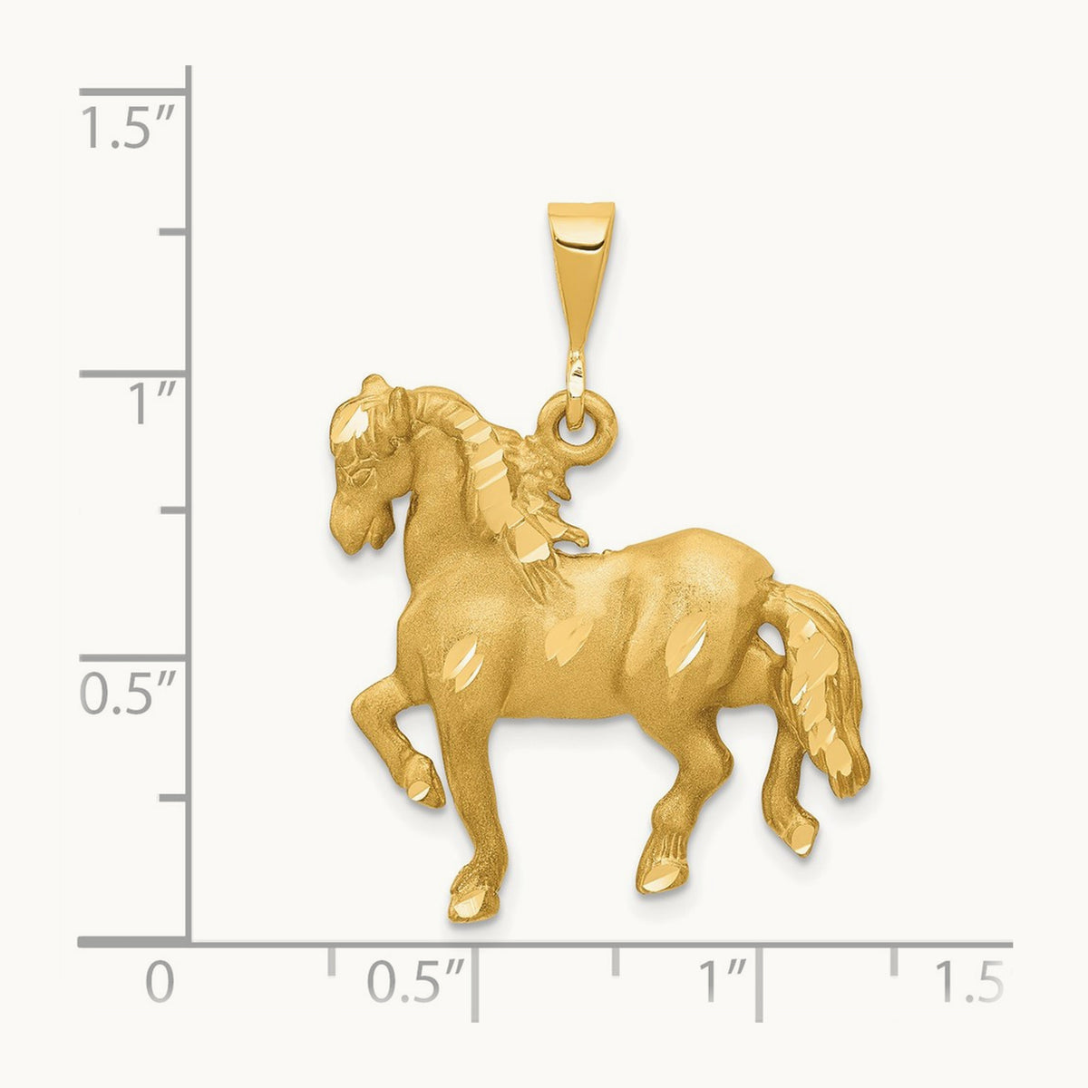 Horse Pendant, 14K