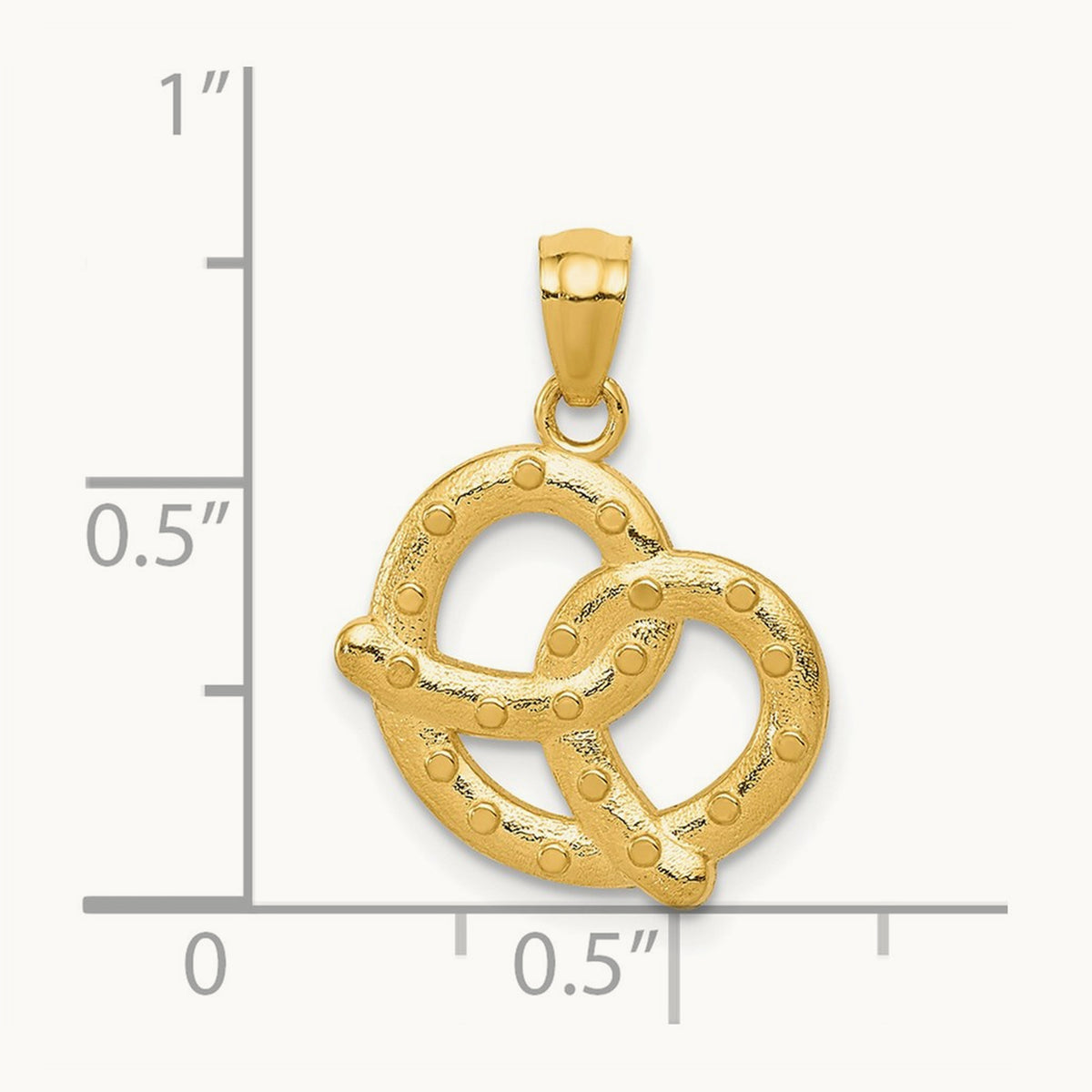 Pretzel Pendant, 14K