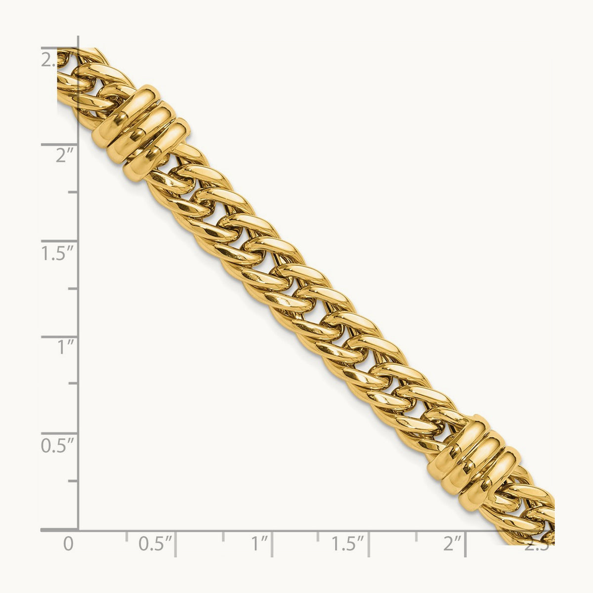Polished Fancy Link Bracelet, 14K