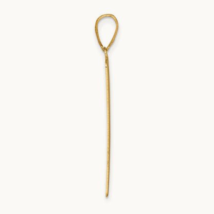 The Tower Tarot Card Pendant, 14K Yellow Gold