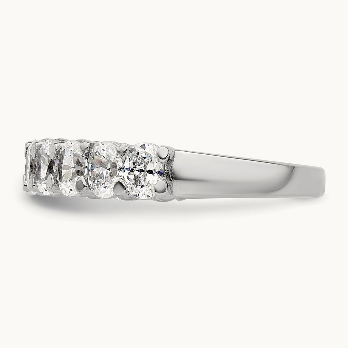 5 Stone Band, 1.50 ct tw Lab-Grown Diamond — 14K White Gold