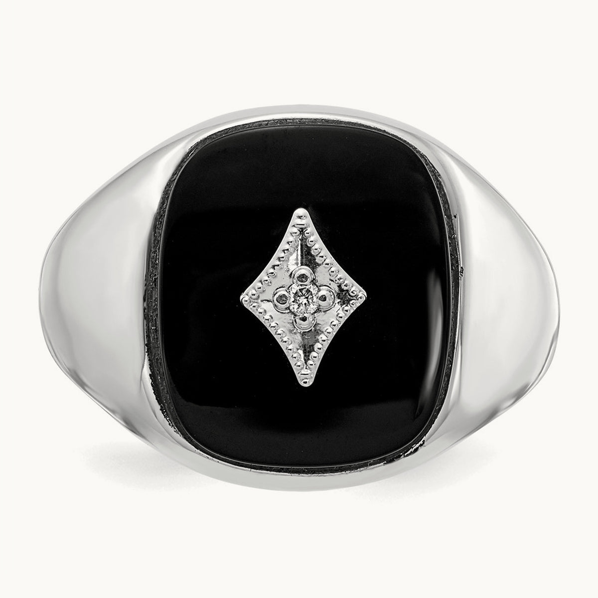 AA Diamond men's ring, 14K White Gold