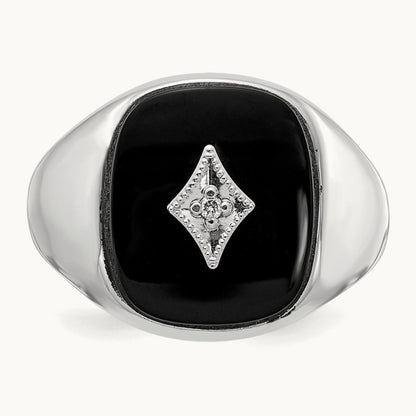AA Diamond men's ring, 14K White Gold