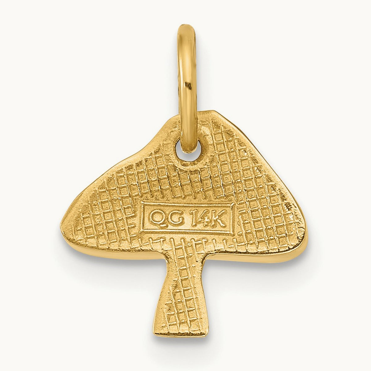 Curvy Toadstool Charm, 14K Yellow Gold