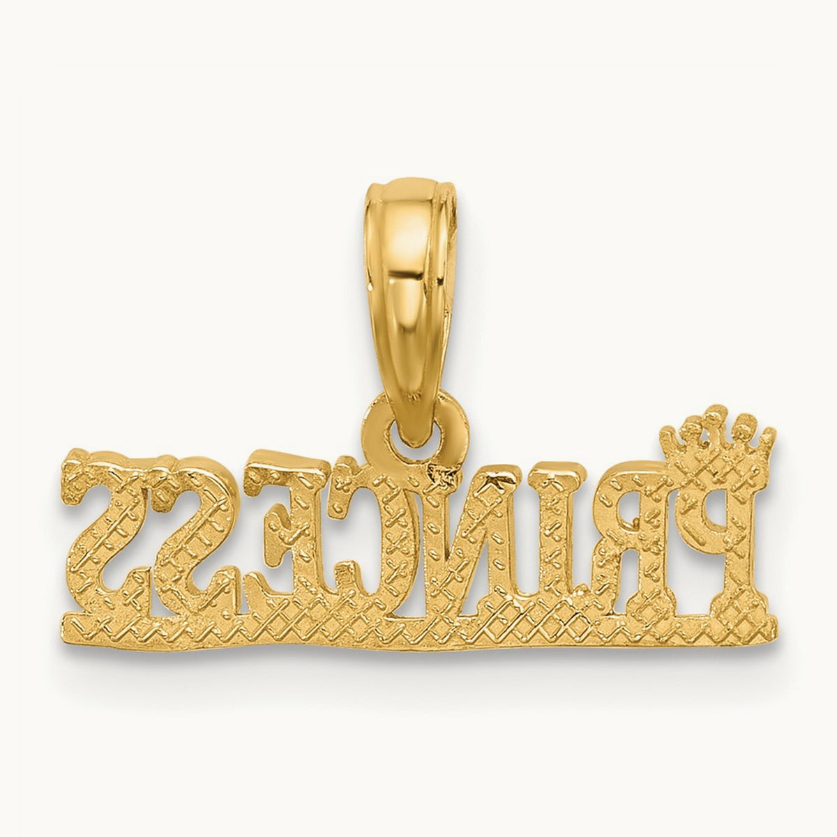 Polished PRINCESS Charm, 14K