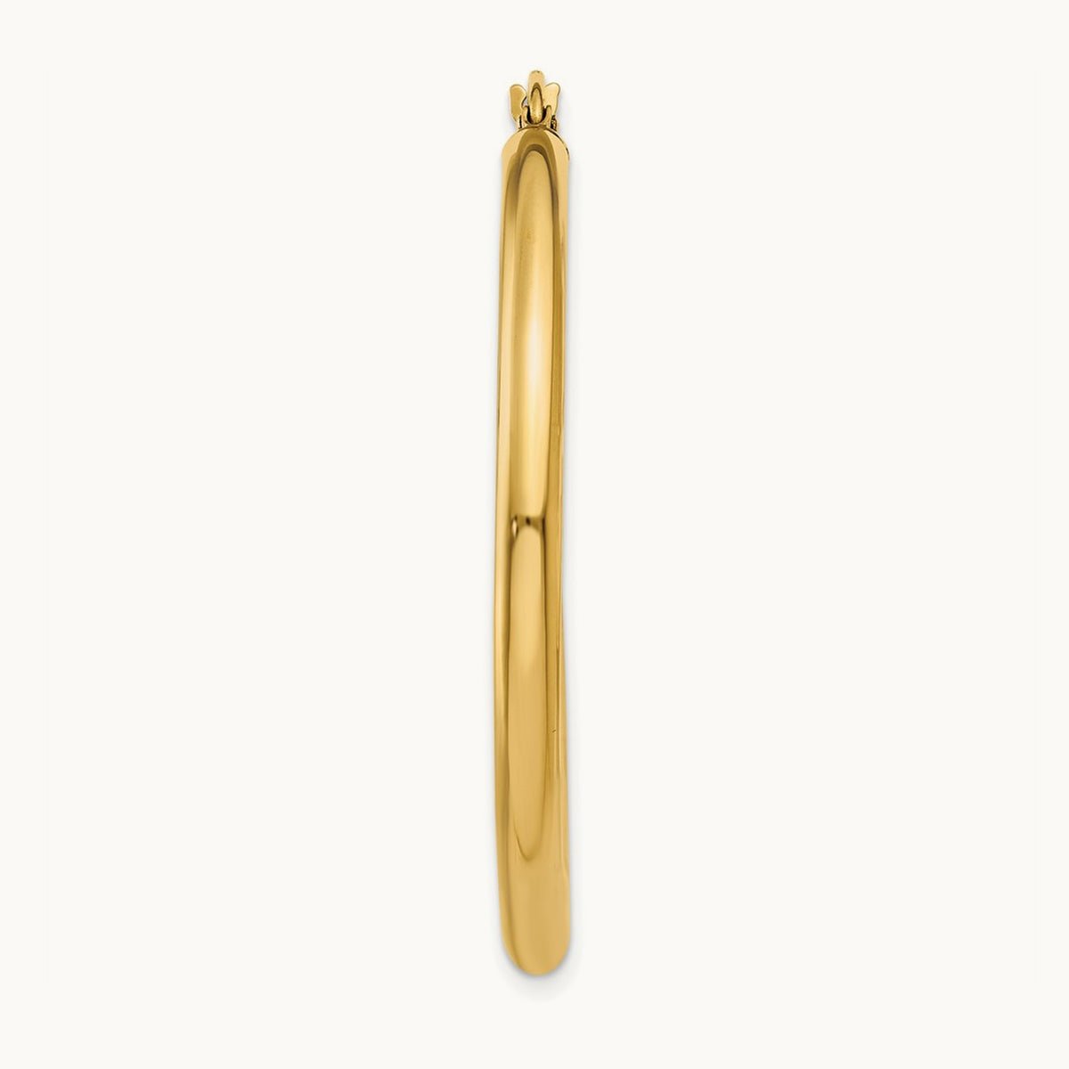 Single 14K Polished Tube Hoop Earring, 3mm