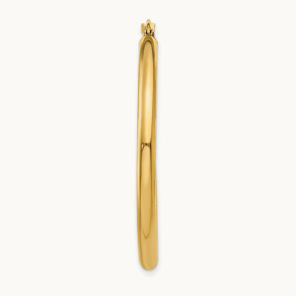 Single 14K Polished Tube Hoop Earring, 3mm