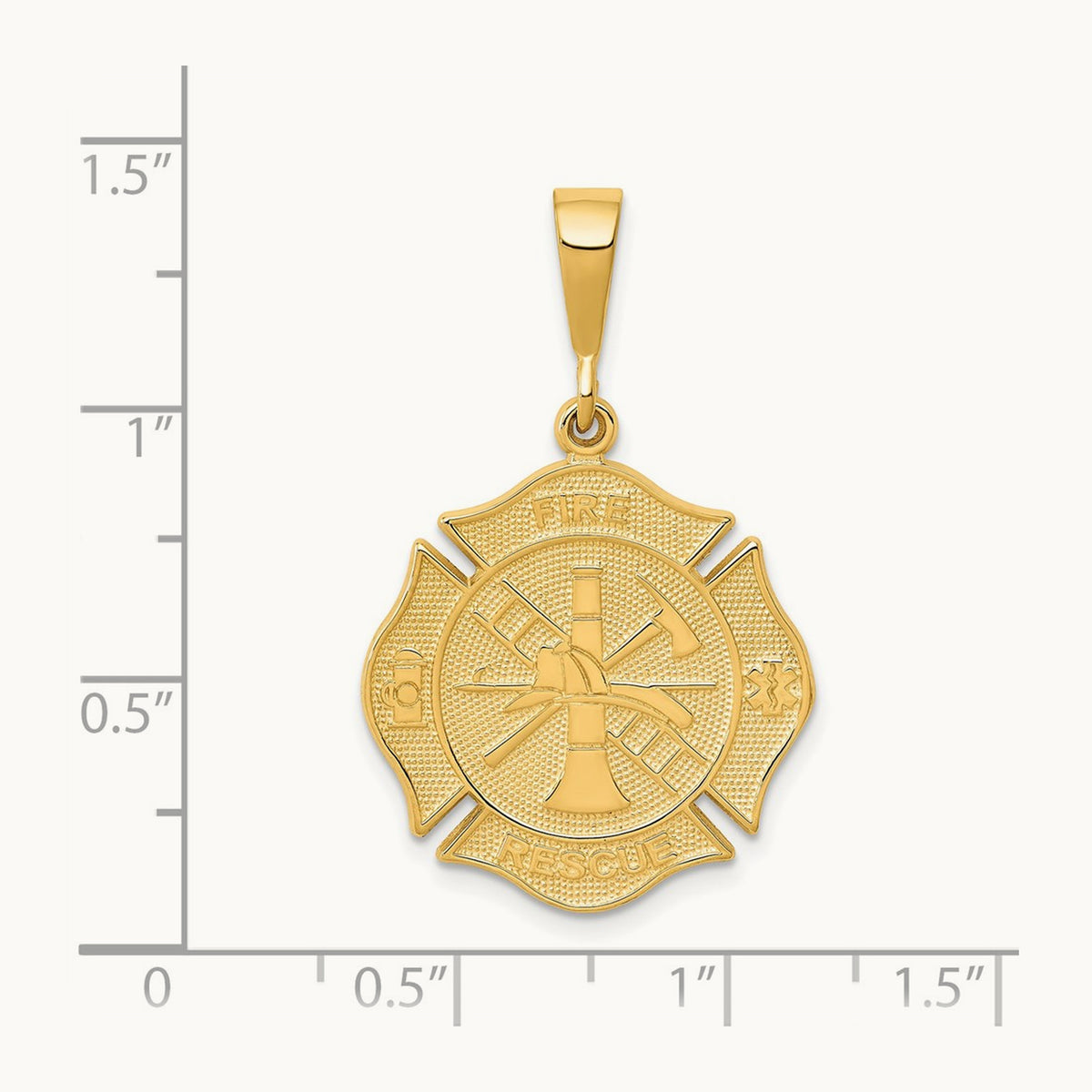 FIRE RESCUE Pendant — 14K Yellow Gold