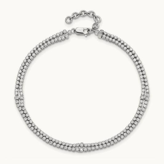 2 Strand with Ext Bracelet, 2.75 ct tw Lab-Grown Diamond