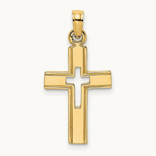 Polished and Cut-Out Cross Charm — photo set