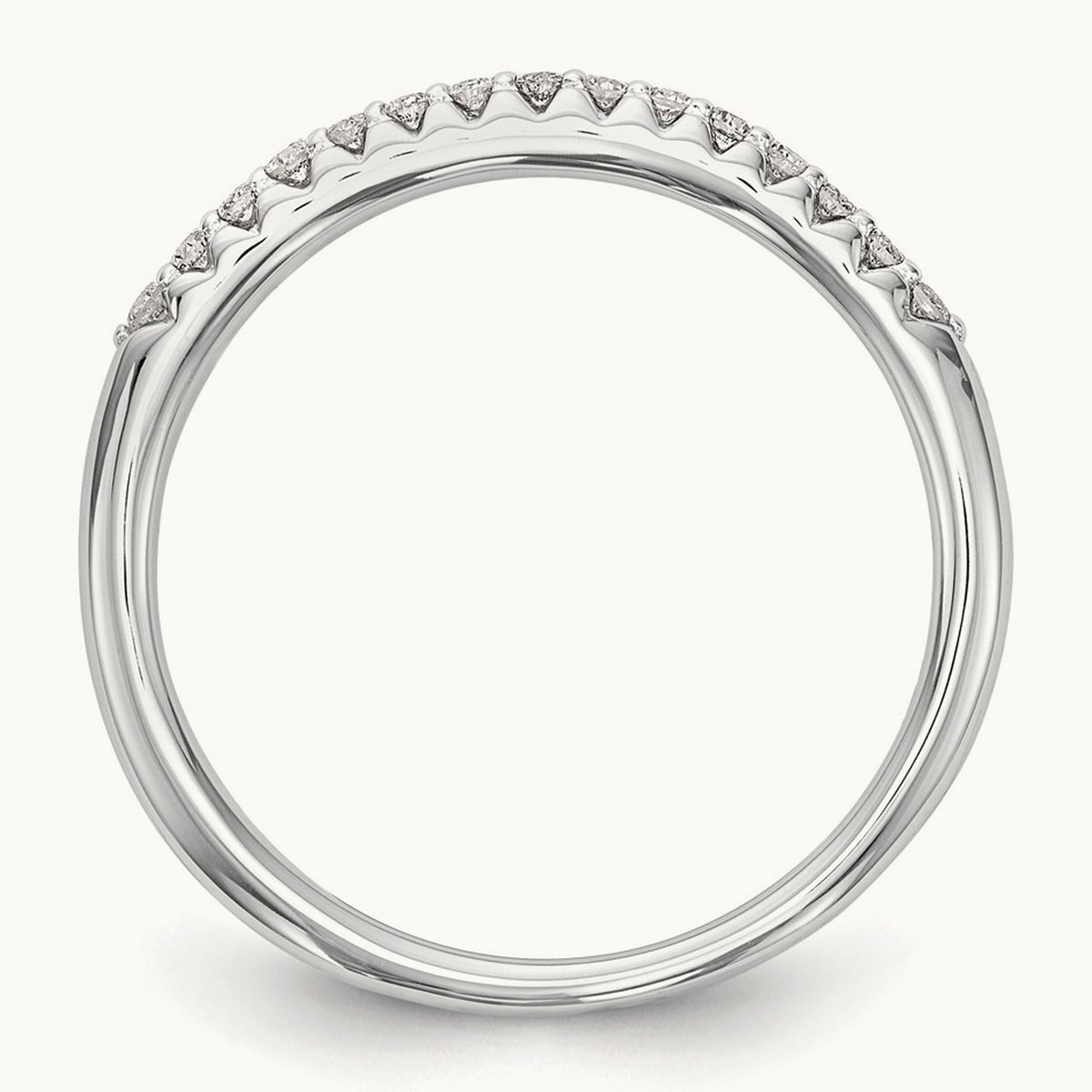 Diamond Wedding Band, 14K White Gold