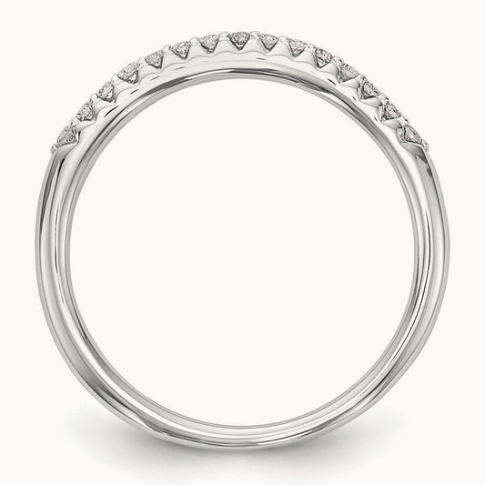 Diamond Wedding Band, 10K White Gold