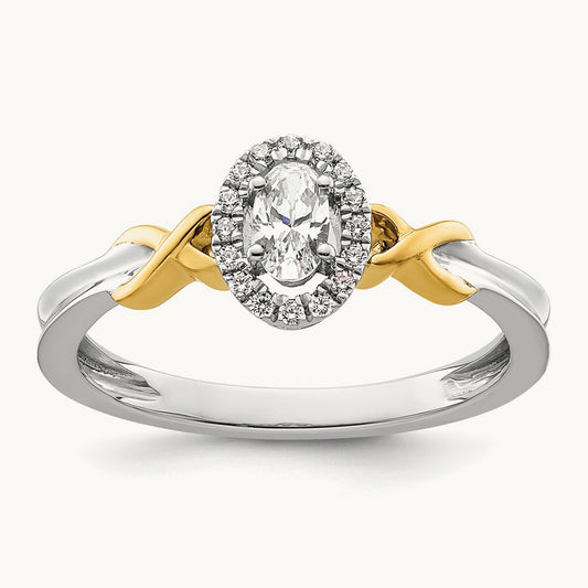 Oval Promise/Engagement Ring, 0.25 ct tw