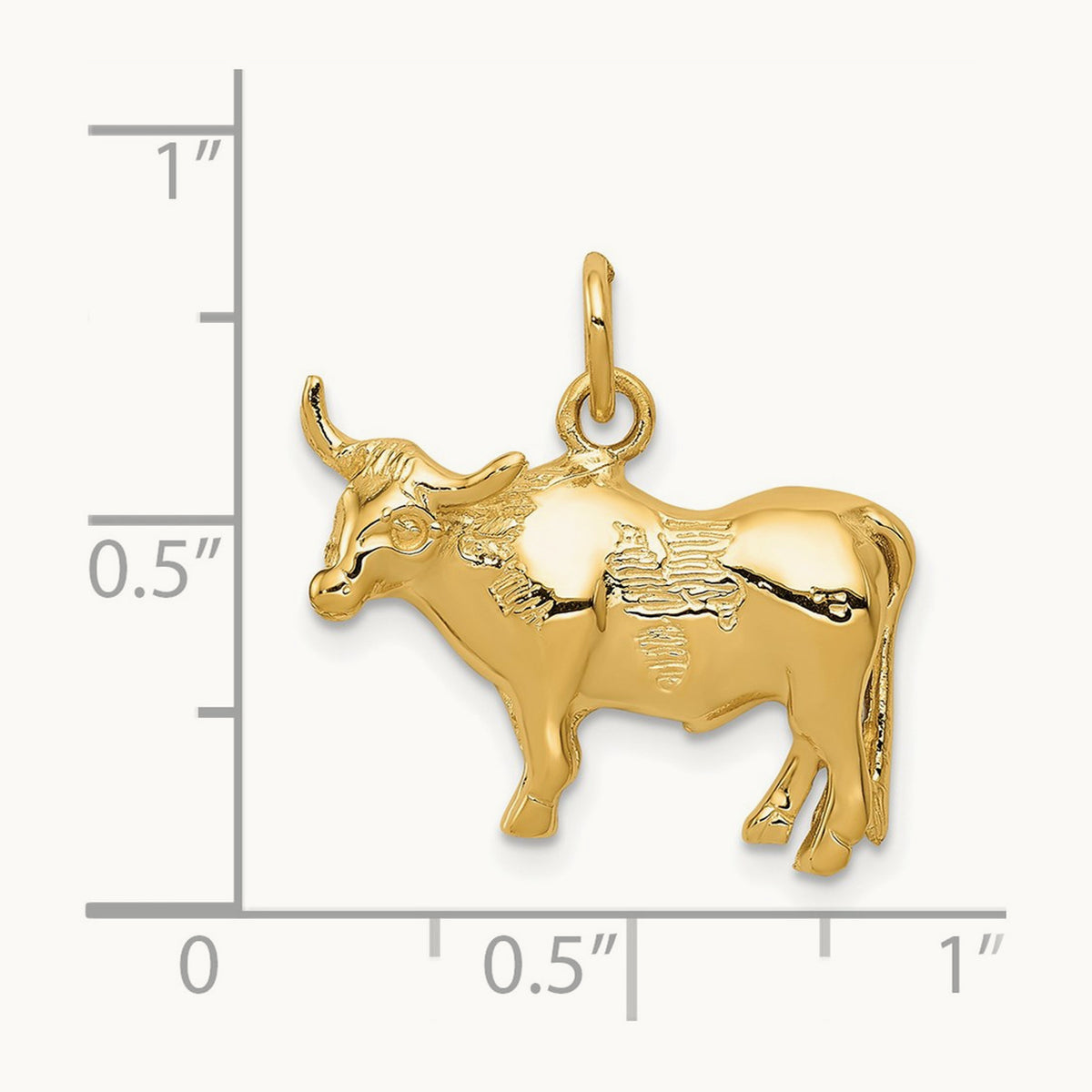 Steer Pendant, 14K