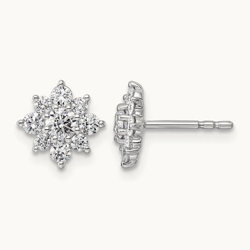 Post Floral Earrings, 0.75-2.50 ct tw Lab-Grown Diamond