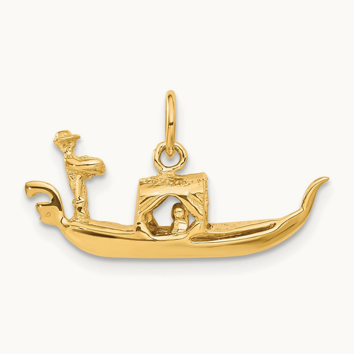 3D Gondola Charm, 14K