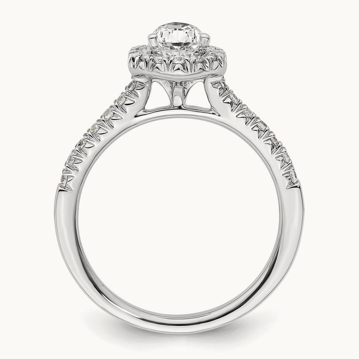 Pear Semi-Mount Engagement Ring, 0.25-0.50 ct tw Lab-Grown Diamond
