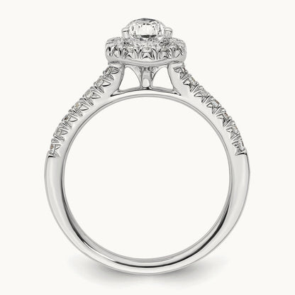Pear Semi-Mount Engagement Ring, 0.25-0.50 ct tw Lab-Grown Diamond