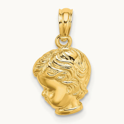 Boy Head Charm — 15.8mm