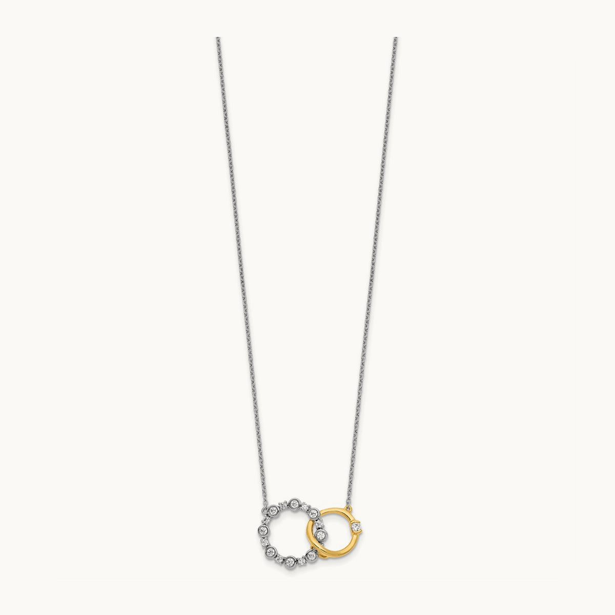Circle Interlock Necklace, 0.50 ct tw Lab-Grown Diamond