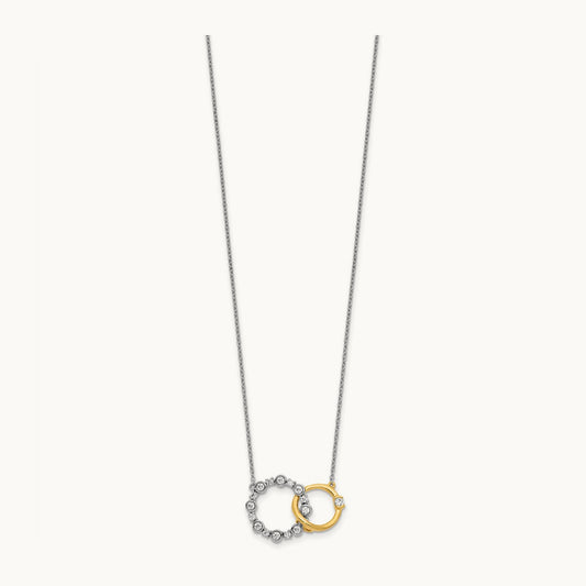 Circle Interlock Necklace, 0.50 ct tw Lab-Grown Diamond