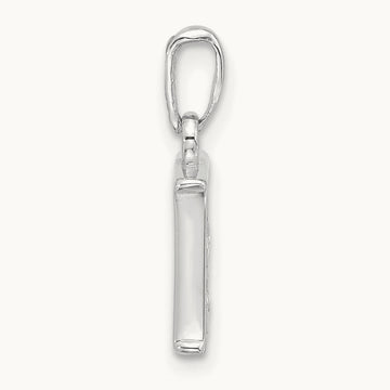 Diamond Letter E Initial Pendant, 14K White Gold