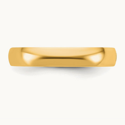 CLIQ Hinged Half Round Wedding Band, 4mm, 14K Yellow Gold