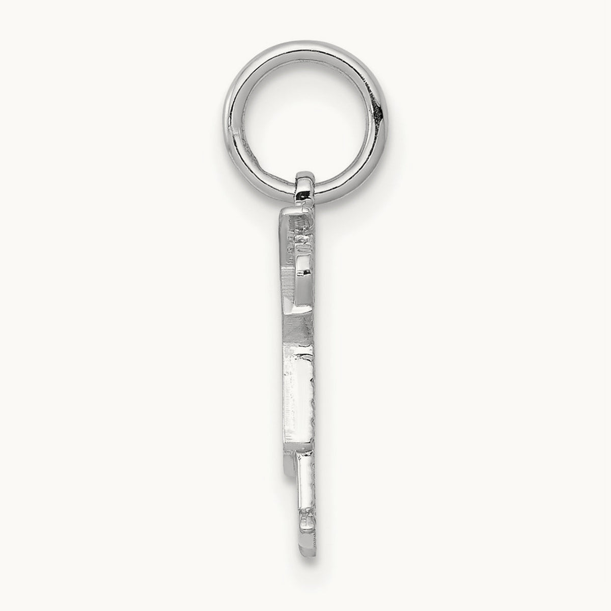Mini Boy Kiss Charm — 14K White Gold