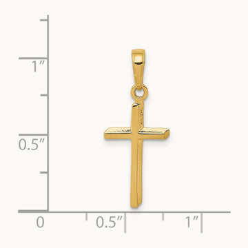 Polished Cross Pendant, 14K