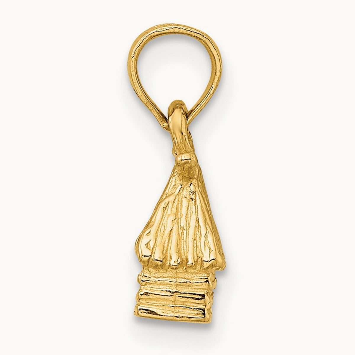 3-D Bungalow Island Hut Charm, 14K