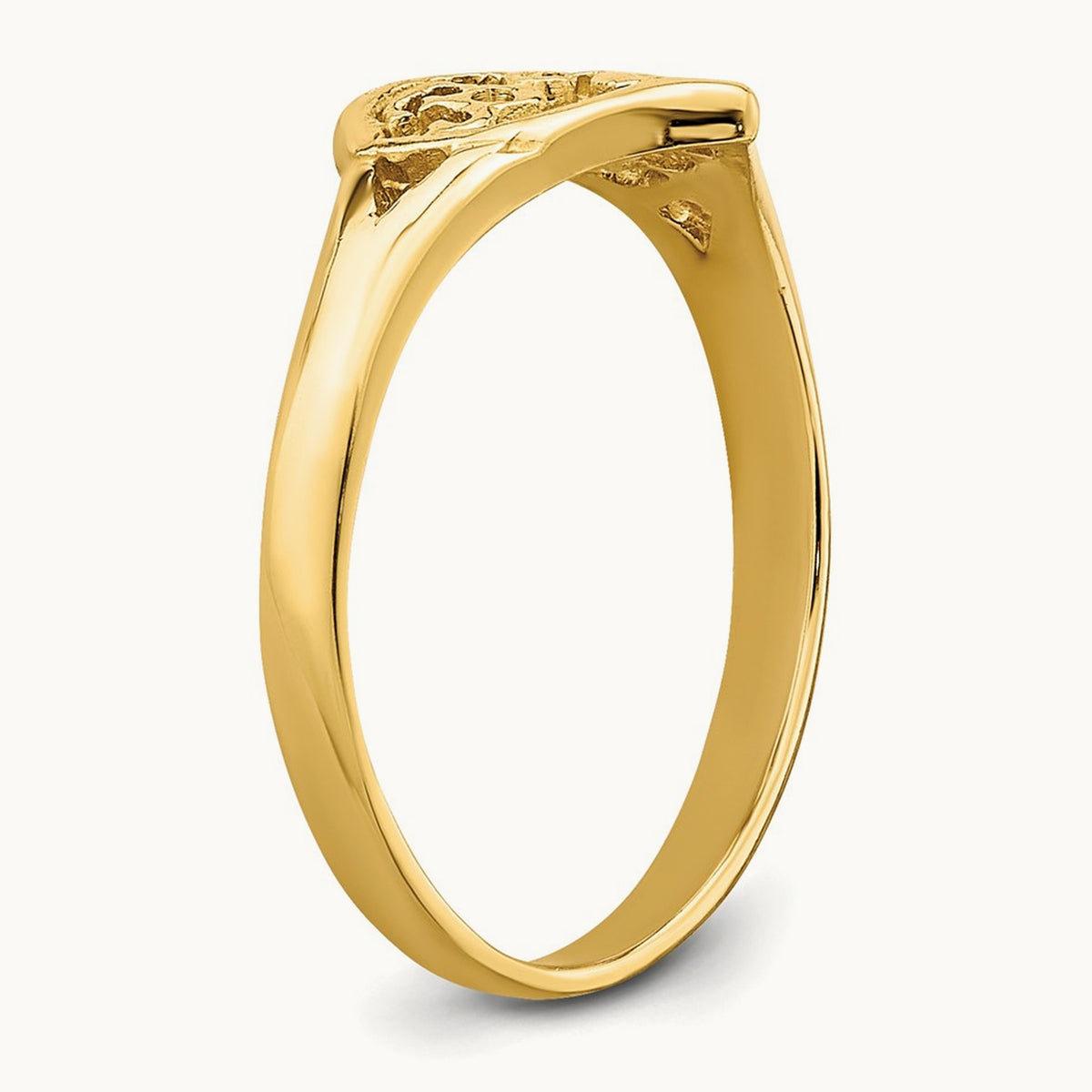 BABY Cut-out Heart Ring, 14K