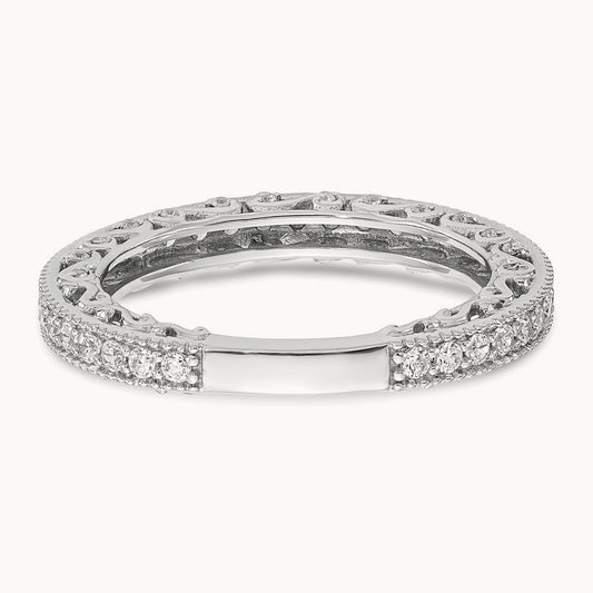 Diamond Wedding Band, 14K White Gold