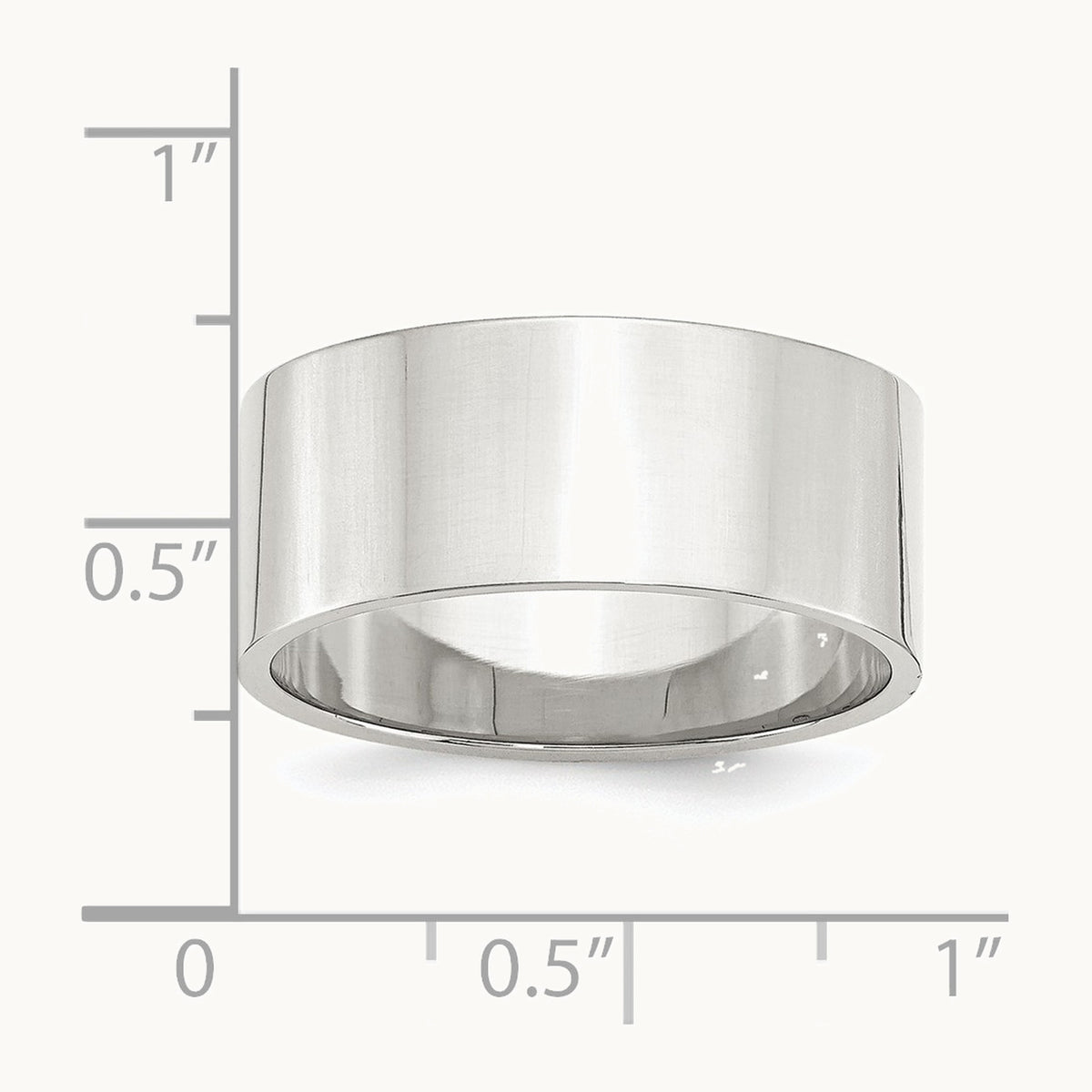 Sterling Silver 9mm Lightweight Flat Band