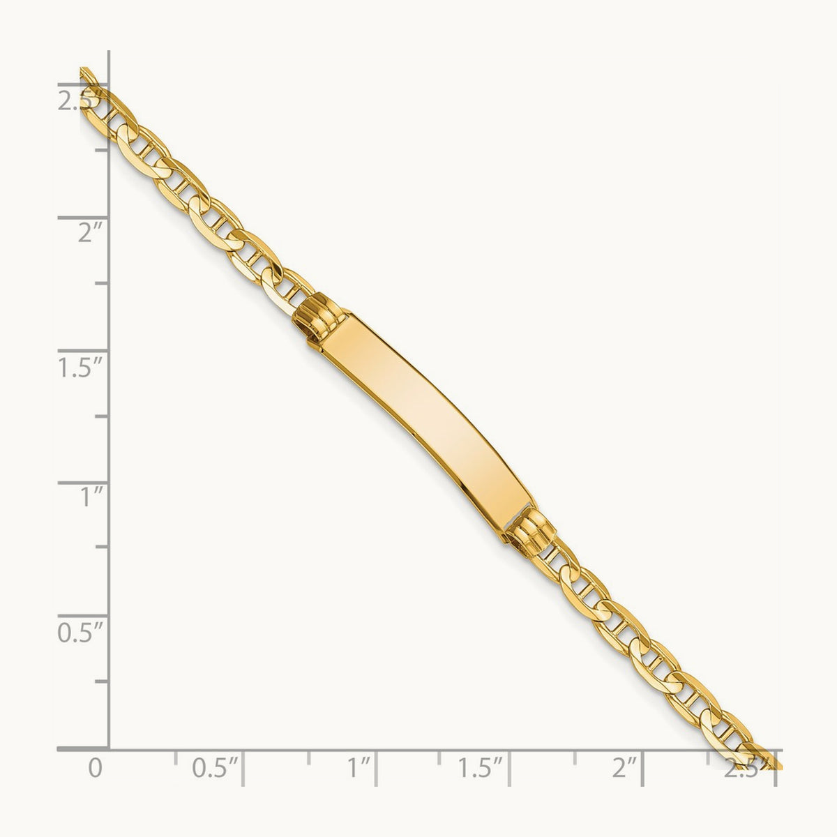 Anchor Link ID Bracelet, 14K