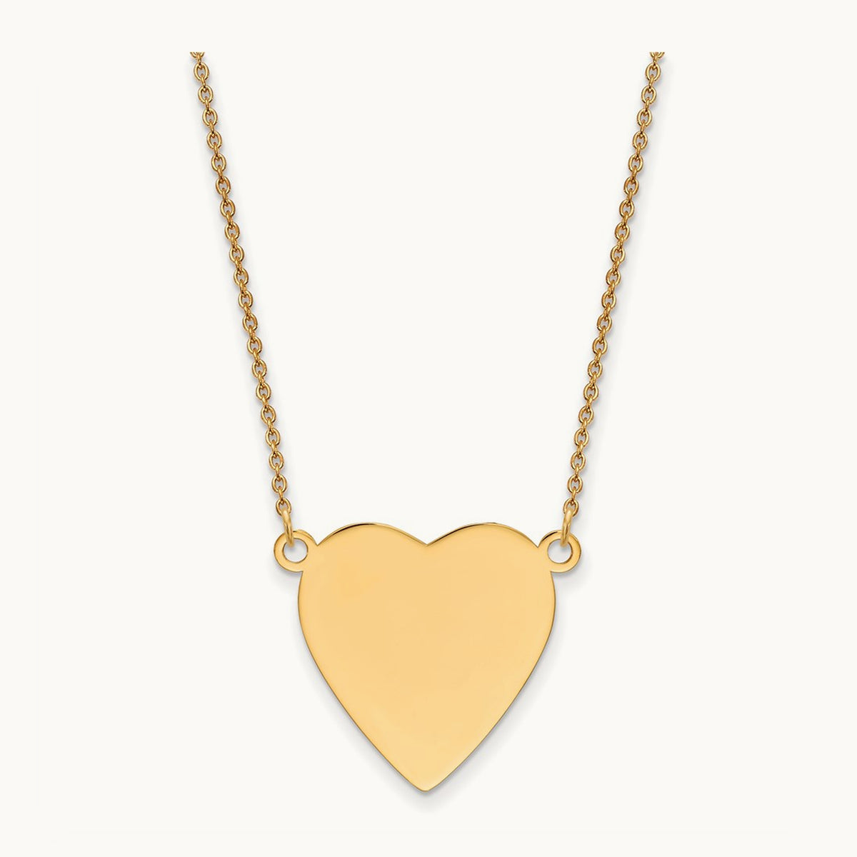 Plain .013 Gauge Heart Engravable Disc 18in Necklace — photo set