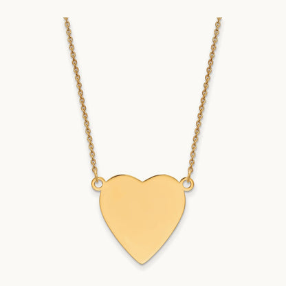 Plain .013 Gauge Heart Engravable Disc 18in Necklace — photo set