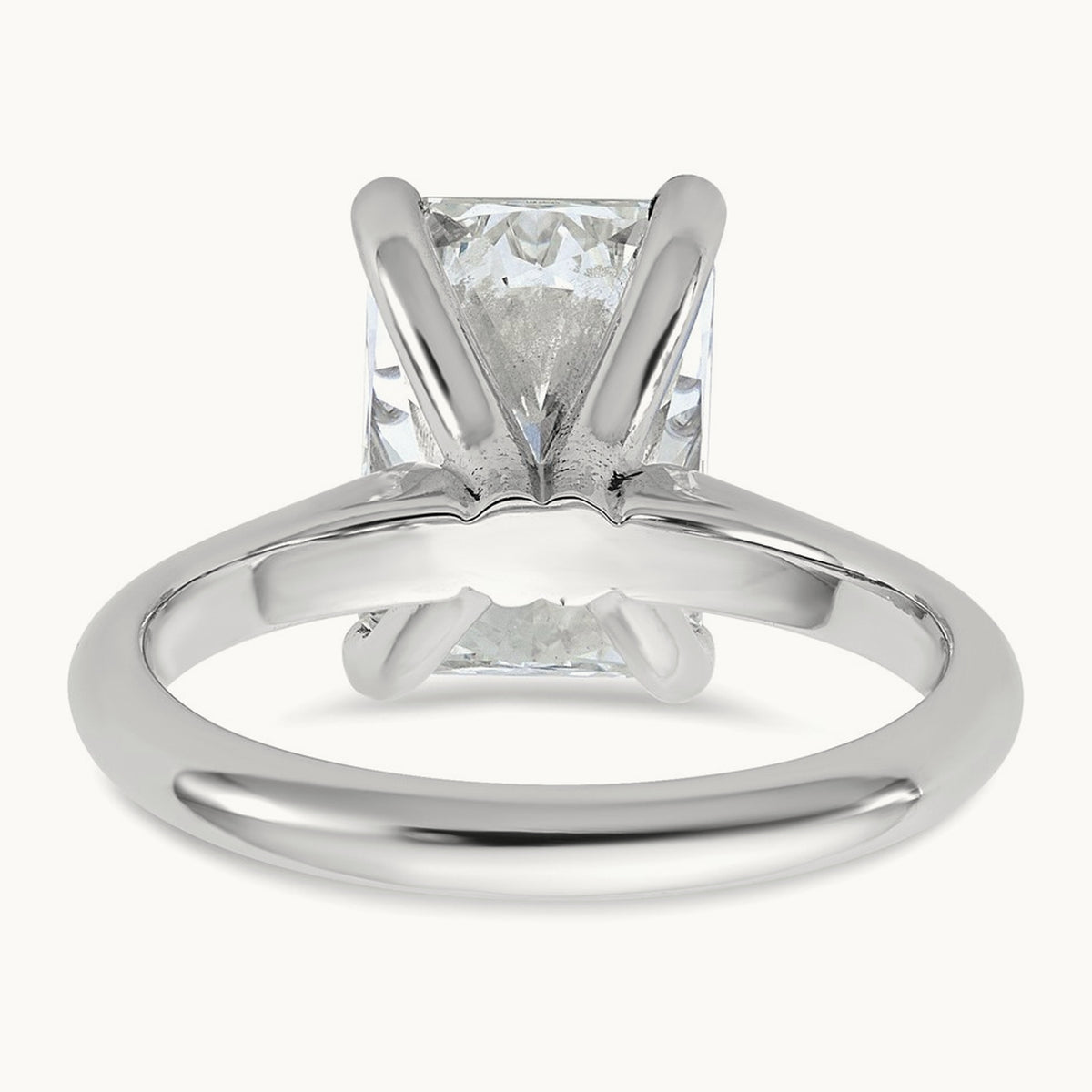 Radiant 8X Ring, 4.00 ct tw Lab-Grown Diamond — 14K White Gold