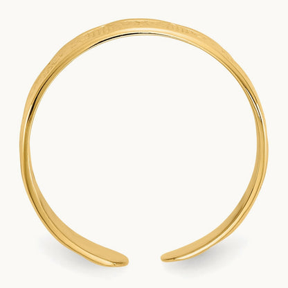 Adjustable Polished Band Toe Ring — 14K Yellow Gold